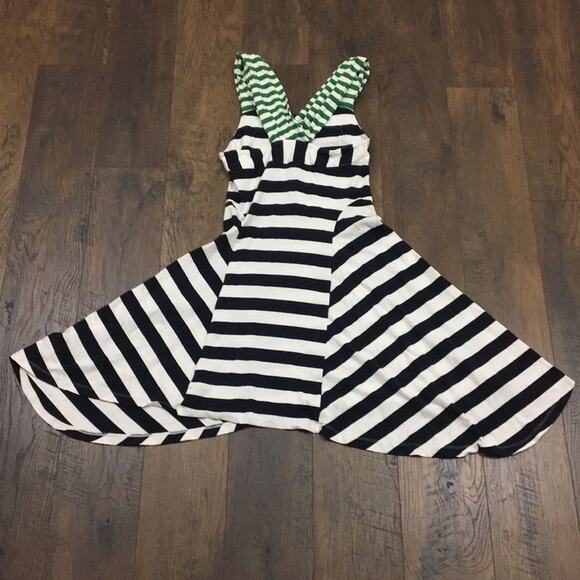 Anthropologie HWR Monogram Split Striped Dress - Picture 7 of 8